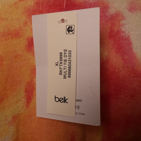 NWT Tie Dye Sweater Cardigan Crew Neck Cropped Size XL Candycore Holiday Gifts - Picture 8 of 15